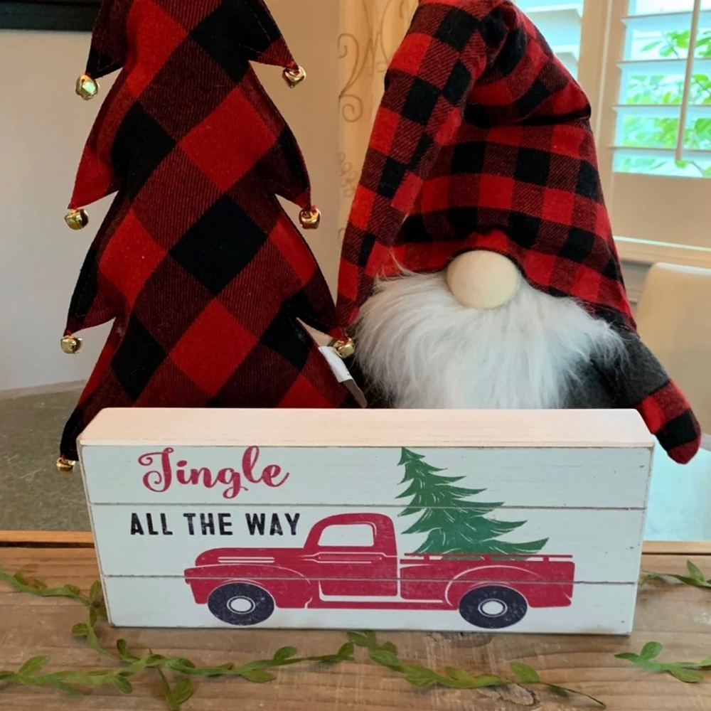 CHRISTMAS WOOD SIGN/ PU TRUCK